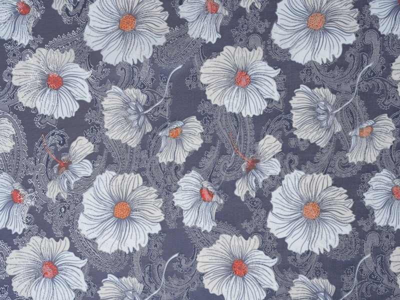 Polyester-Viscose Jakar Baskılı Astar Kumaşı